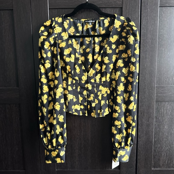 For Love and Lemons Elisa Floral Print Top Blouse - Picture 11 of 15